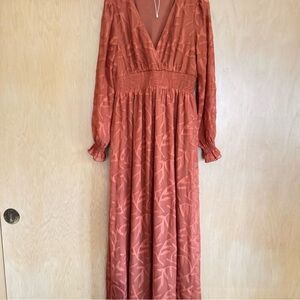 Baltic Born Terracotta Long Sleeve Dress